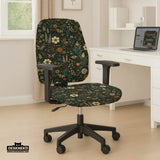 Dark floral chair cover
