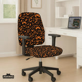 Orange black chair cover