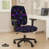 Neon mushrooms chair cover