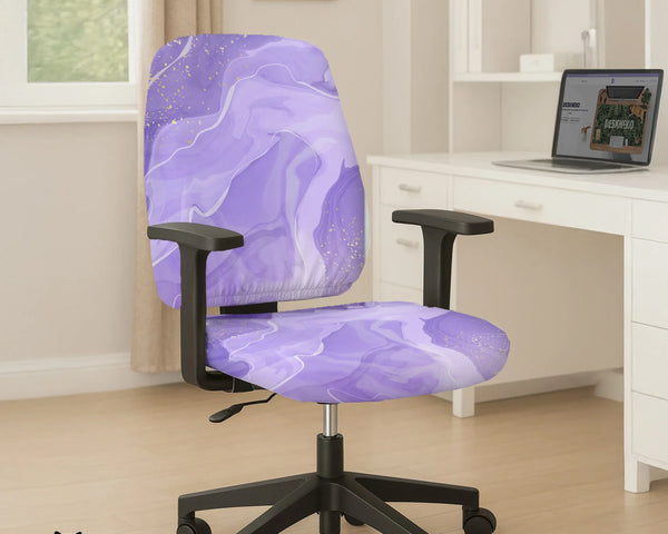 Purple marble chair cover