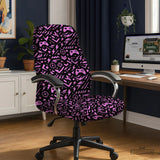 Black & pink chair cover