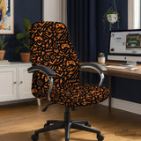 Orange black chair cover