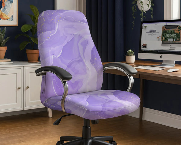 Purple marble chair cover