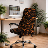 Orange black chair cover