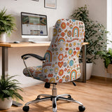 Retro flower chair cover
