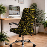 Black & Yellow Chair Cover - Deskneko