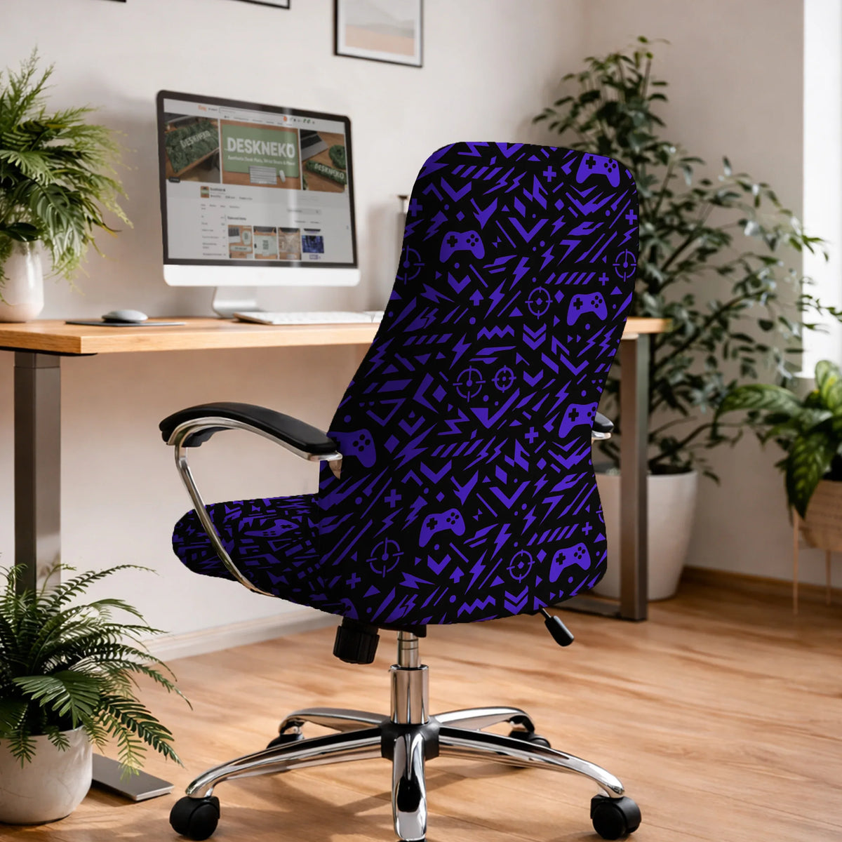 Purple chair cover