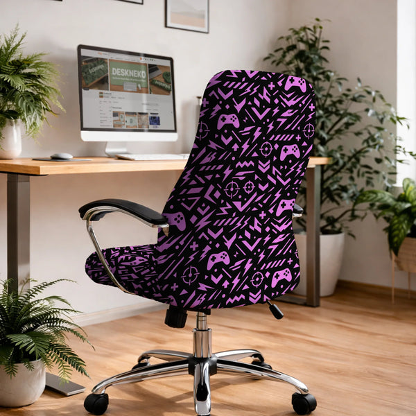 Black & Pink Chair Cover - Deskneko