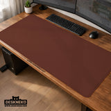 Mahogany desk mat mousepad, minimalist brown extended desk pad