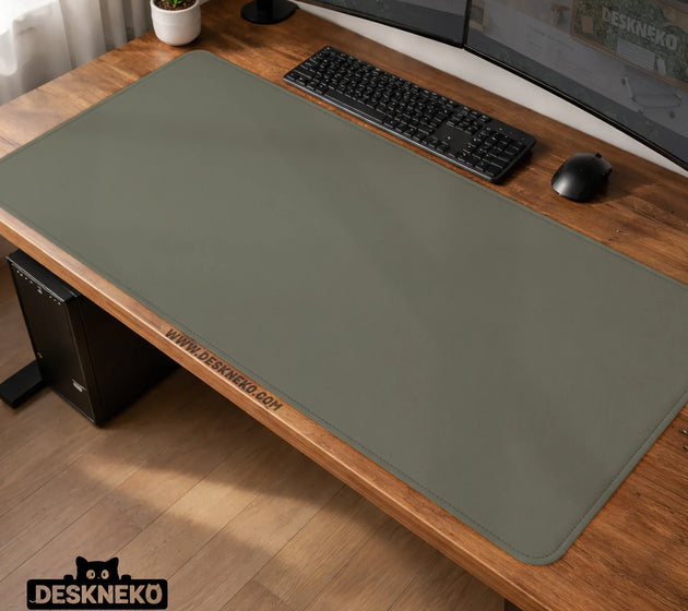 Eucalyptus sage desk mat, minimalist extended mousepad