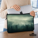 Misty forest nordic laptop sleeve