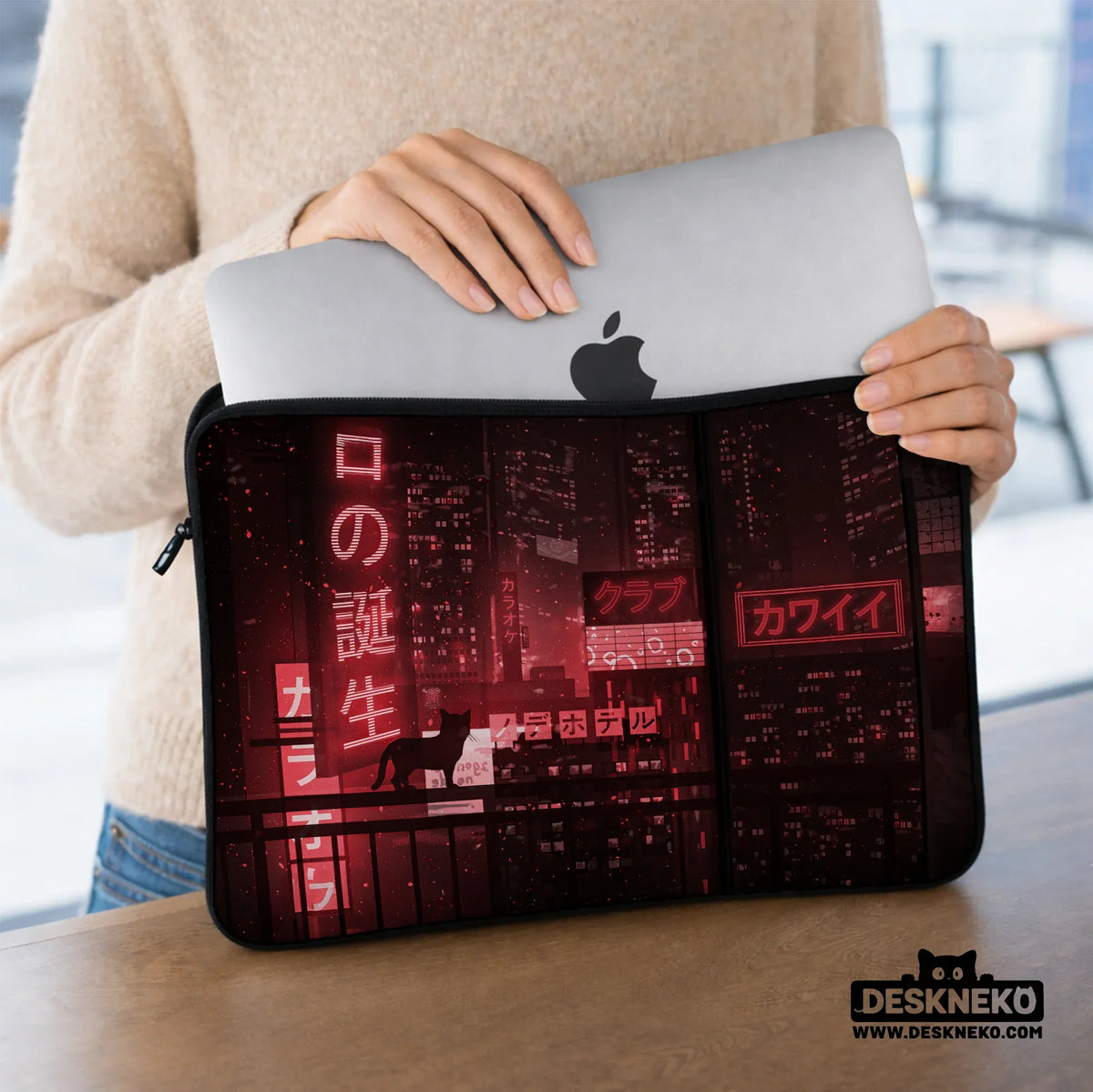 Red cyberpunk laptop sleeve & bag