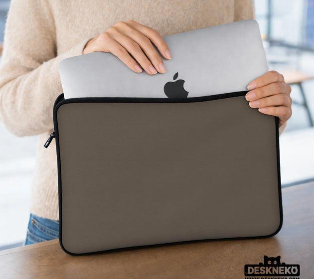 Cocoa laptop sleeve case, minimalist padded notebook cover