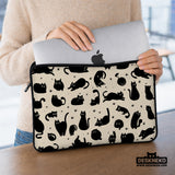 Cat pattern laptop sleeve