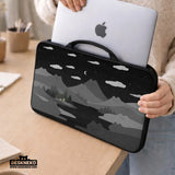Black cat mountains laptop sleeve & bag