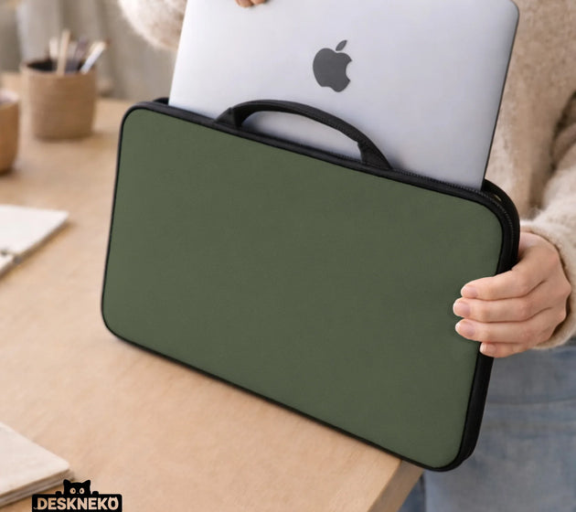 Midnight olive laptop sleeve
