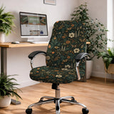 Dark floral chair cover