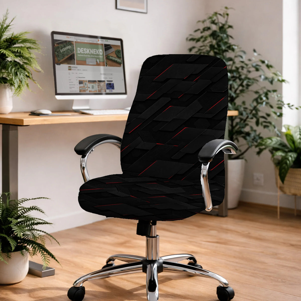 Black tech chair cover