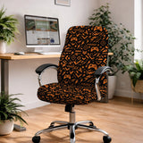 Orange black chair cover