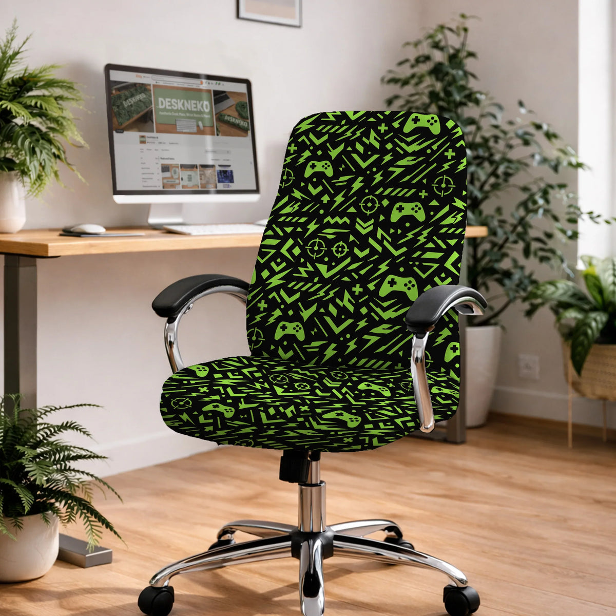 Neon gaming chair cover