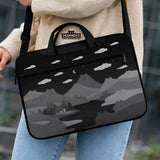 Black cat mountains laptop sleeve & bag