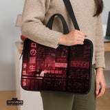 Red cyberpunk laptop sleeve & bag