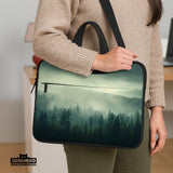 Misty forest nordic laptop sleeve