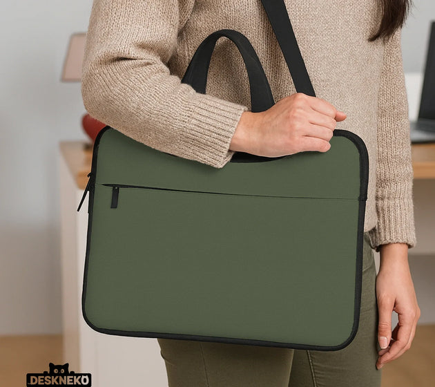 Midnight olive laptop sleeve