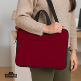 Burgundy laptop sleeve & bag for macbook and notebooks