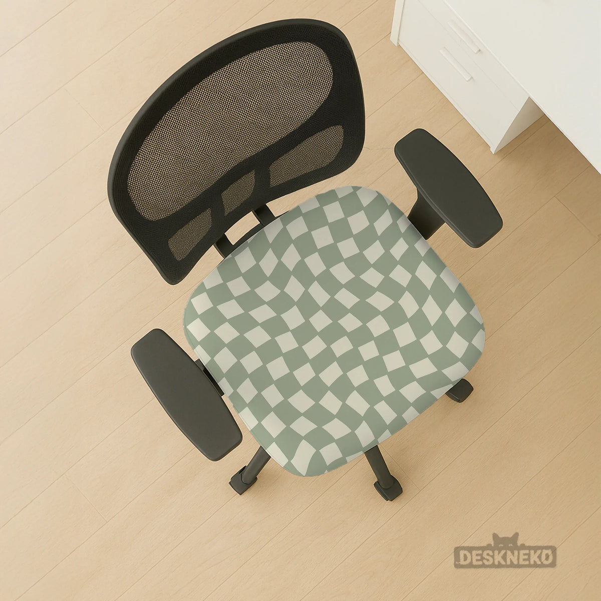 Green checker chair cover