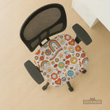 Retro flower chair cover
