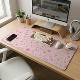 Pink cherry blossom desk mat