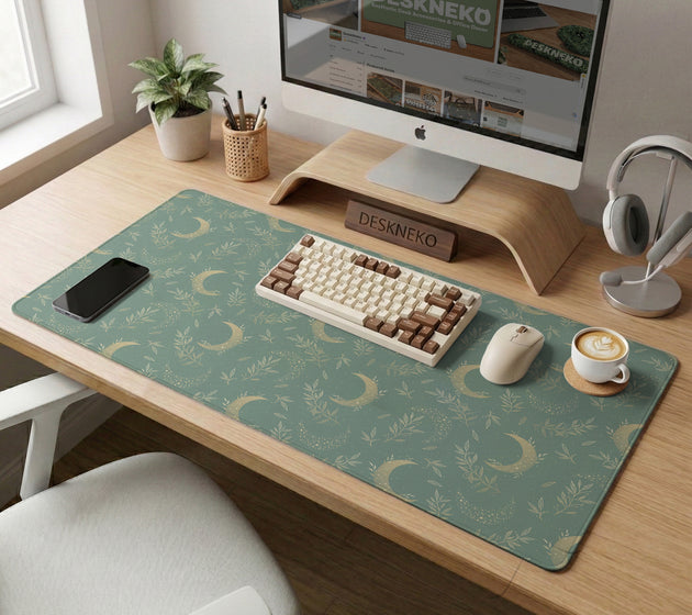 Celestial moon desk mat