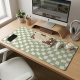 Green checker desk mat