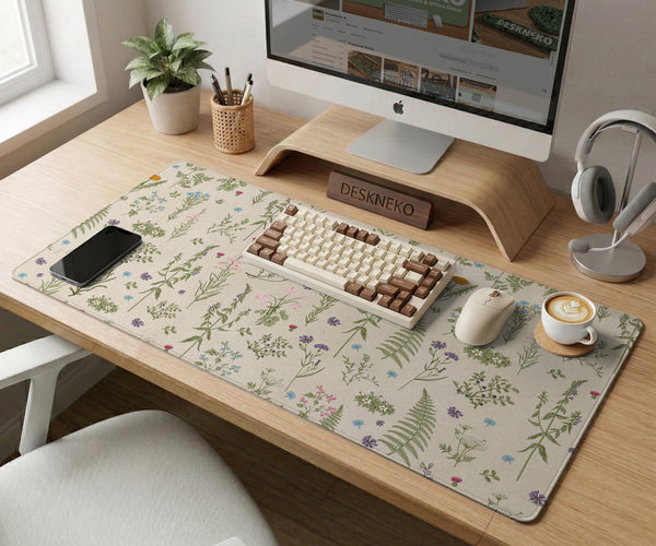 Wildflower Pattern Desk Mat - Desk Mat - Deskneko - Desk Mats & Mousepads