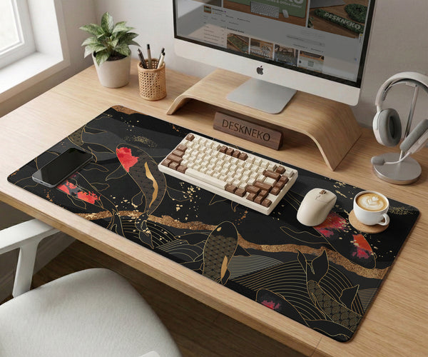 Koi Waves Desk Mat - Desk Mat - Deskneko - Desk Mats & Mousepads