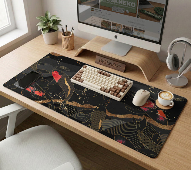 Koi waves desk mat