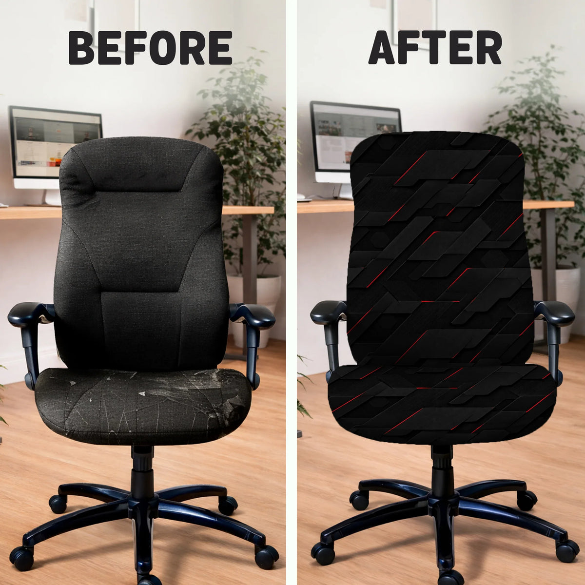 Black tech chair cover