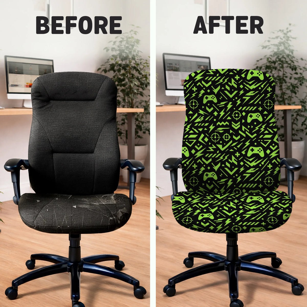 Neon gaming chair cover