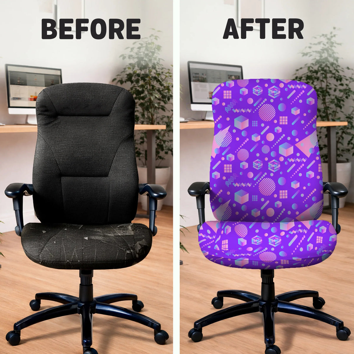 Geometric chair cover