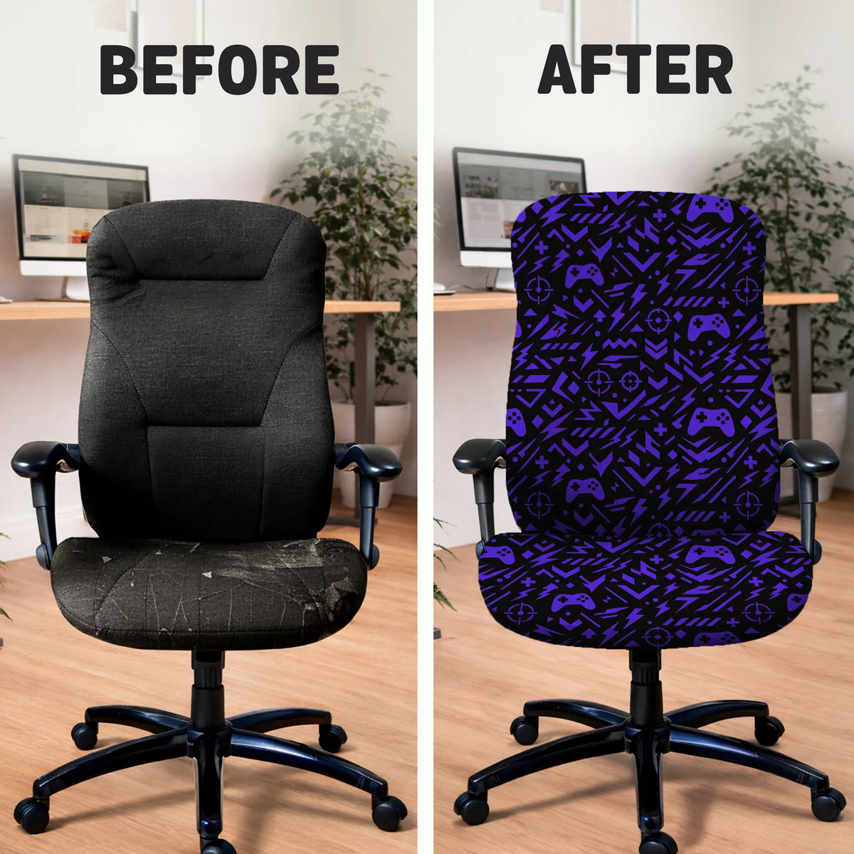 Purple chair cover