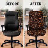 Orange black chair cover