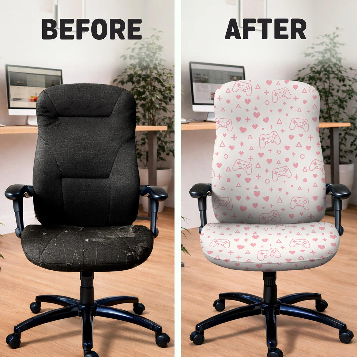 Pink gamer chair cover
