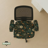 Dark floral chair cover