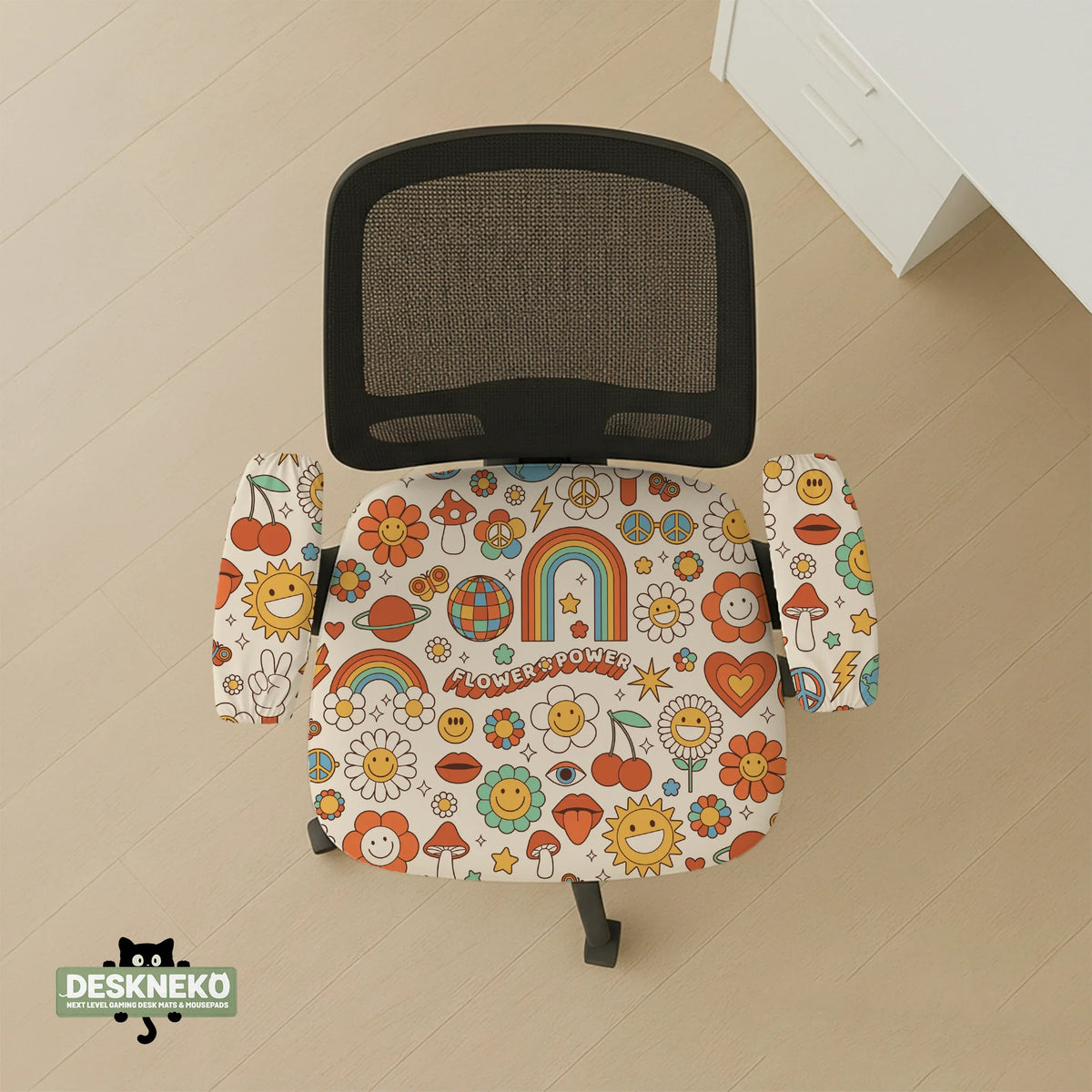 Retro flower chair cover