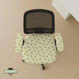 Green floral chair cover
