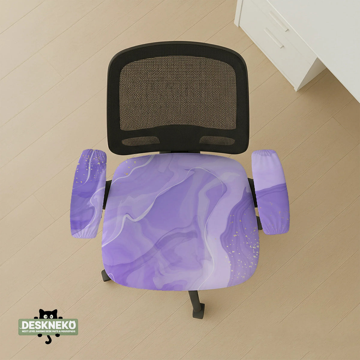 Purple marble chair cover