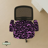 Black & pink chair cover