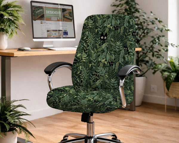 Forest cat desk chair cover for office and gaming chairs