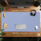 Pastel blue desk mat, periwinkle mousepad for clean desk setup